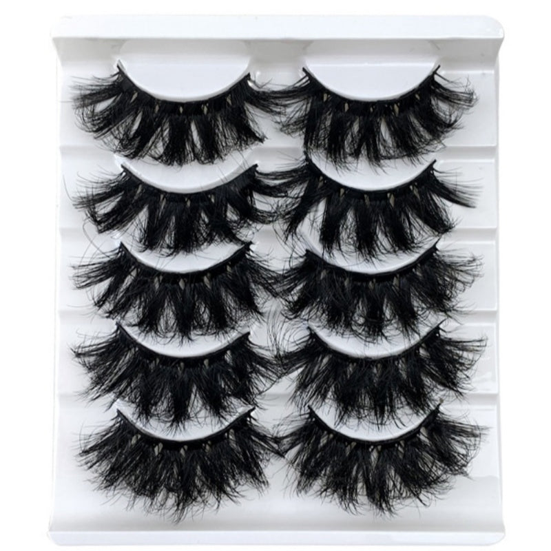 5 pairs of super thick, curly, and soft false eyelashes