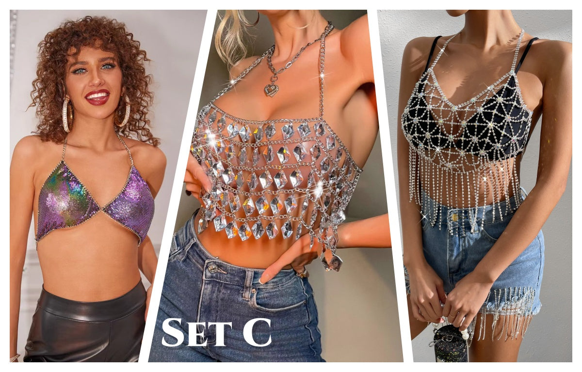 Topcarelife Bra chain Heavenly Stars 3-piece