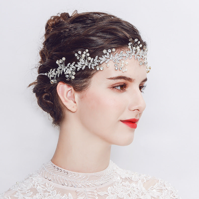 Bridal Headpiece Adorned with Pearls