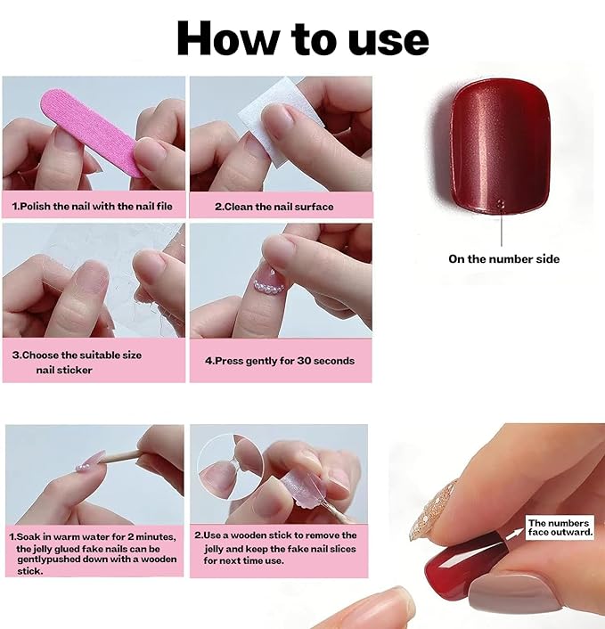 Color-Changing Fake Nails Worn with Warm Water NH014