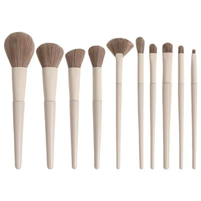 Golden ultra-beautiful makeup brush set