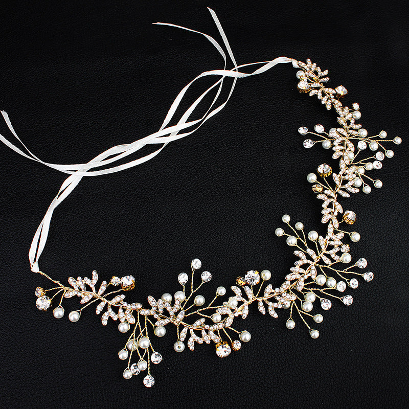 Bridal Headpiece Adorned with Pearls