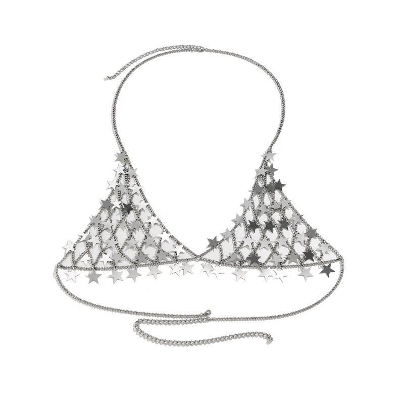 Bra Chain Star-Shaped Hollow Metal