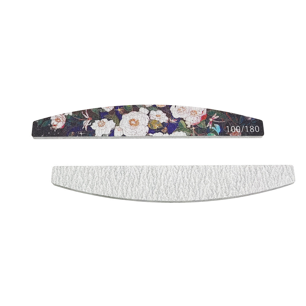 Exquisite Floral Dual-Sided Nail Buffer and File