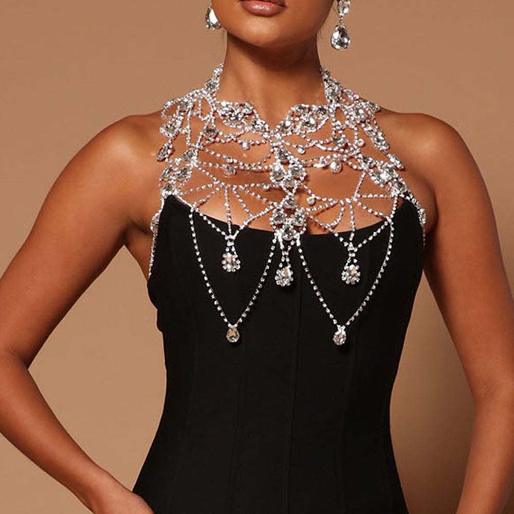 Diamond Multi-layer Strapless Evening Gown Necklace