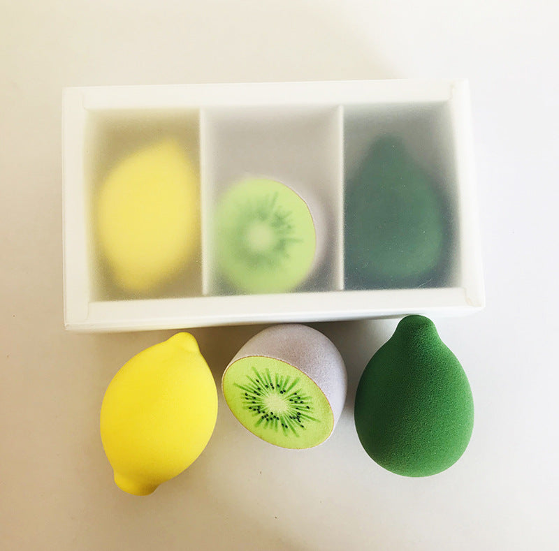 Fruit-shaped beauty blender gift box