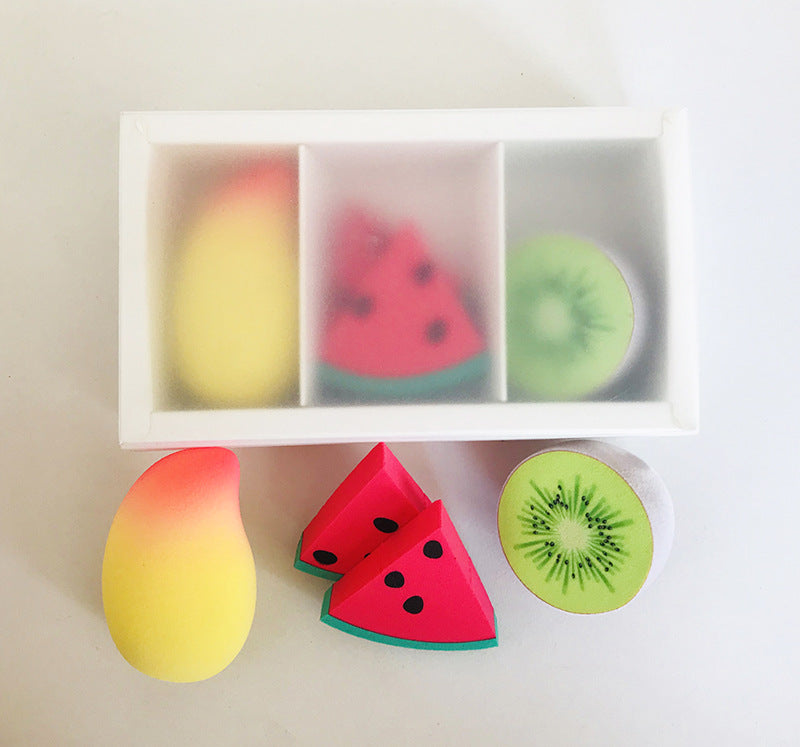 Fruit-shaped beauty blender gift box