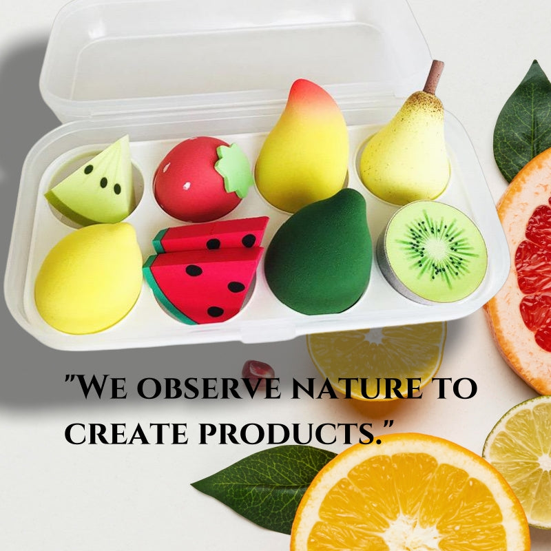 Fruit-shaped beauty blender gift box